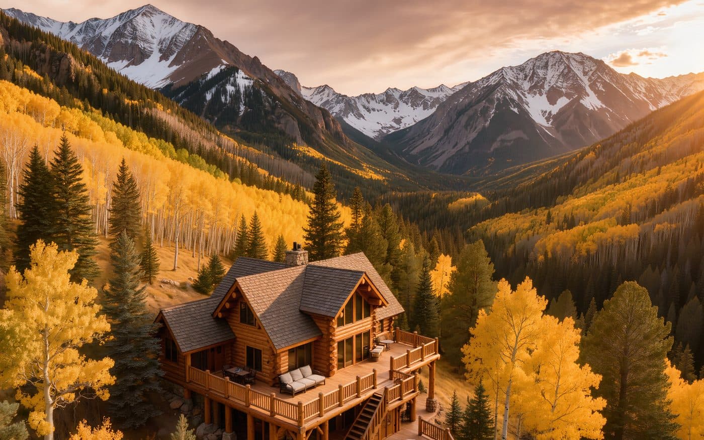 Drone photography of short-term rental in Colorado