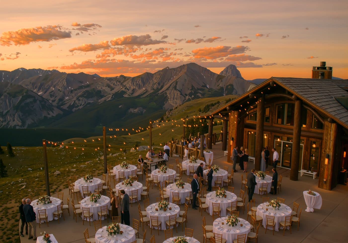 Mountain wedding aerial photography Colorado